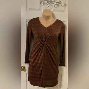 Jennifer Lopez Women’s Bronze  Glitter Sparkling Dress